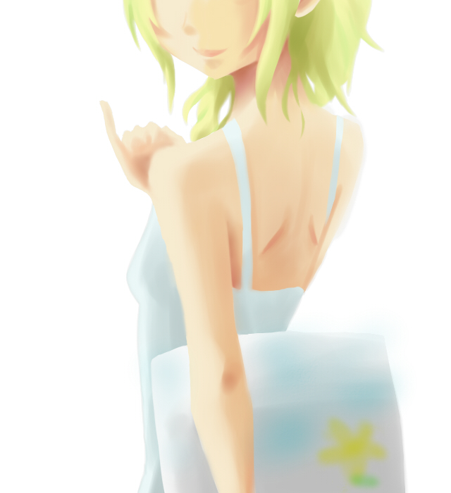 1girl blonde_hair drawing kingdom_hearts namine pinky solo