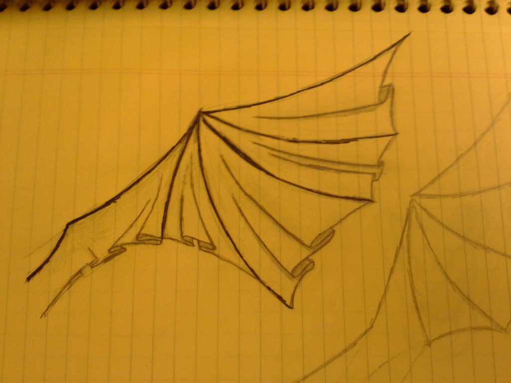 ambiguous_gender dragon sketch traditional_media tubeku wings