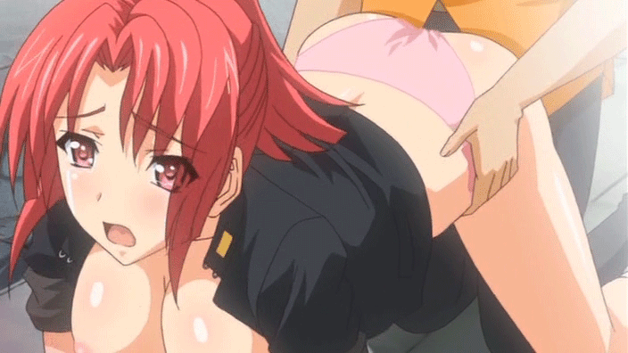 animated animated_gif anus ass bounce bouncing_breasts breasts kiryu_nagisa nude panties pussy red_eyes red_hair sex underwear vaginal wanna_spartansex_spermax!!!