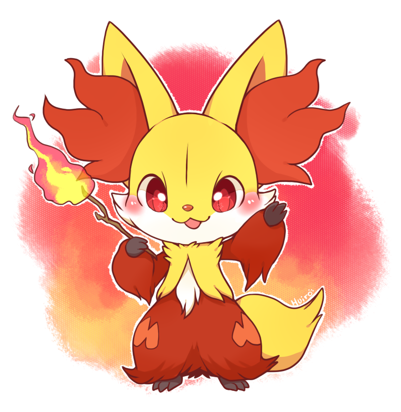 delphox fire huiro pokemon pokemon_(game) pokemon_xy stick