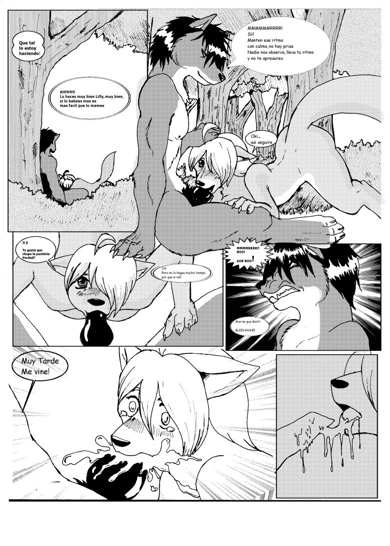 ambiguous_gender anthro canine comic cum cum_in_mouth cum_inside female lilly male mammal manga nude oral oral_sex penis sex spanish translation_request whitefenrril wolf