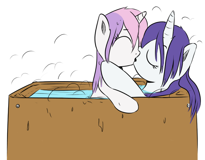 2013 bath colored cub duo equine eyes_closed female feral friendship_is_magic hair high-roller2108 horn horse incest kissing lesbian long_hair my_little_pony plain_background pony purple_hair rarity_(mlp) sibling sisters sweetie_belle_(mlp) two_tone_hair unicorn water white_background white_fur young