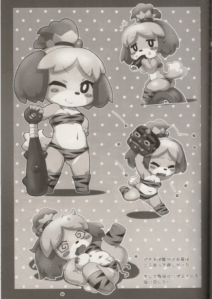 animal_crossing blush breasts canine female isabelle nintendo video_games