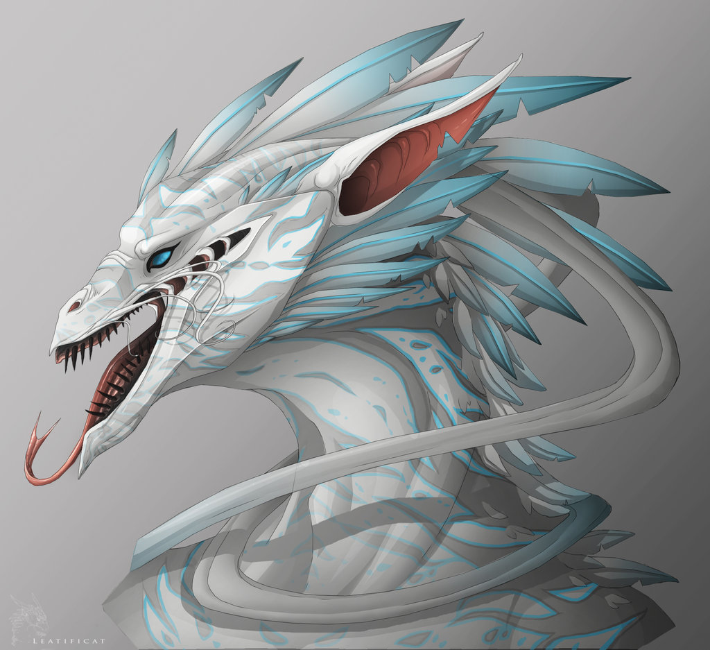 bust dragon dragonstache feathers forked_tongue leatificat solo tongue white_feathers