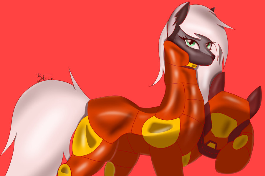 abstract_background armor black_nose equine female feral friendship_is_magic green_eyes hair halo halo_(series) horse looking_at_viewer mammal mr4y my_little_pony original_character plain_background pony solo video_games white_hair