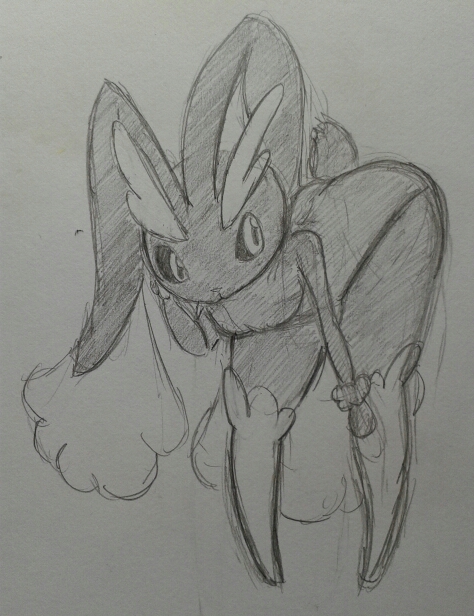 female lagomorph lopunny mammal monochrome nintendo pok&#233;mon pok&eacute;mon rabbit video_games vono wide_hips