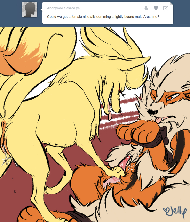 canine domination duo erection female female_domination feral feral_on_feral forced fox handjob interspecies jellybats knot lying male mammal ninetales nintendo nude on_back penis pok&#233;mon pok&eacute;mon pussy red_eyes straight teeth tongue tongue_out tumblr video_games