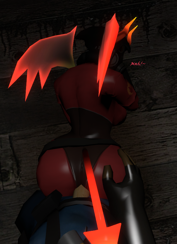 anal demon_girl doggystyle genderswap pov team_fortress_2 the_pyro top-down_bottom-up