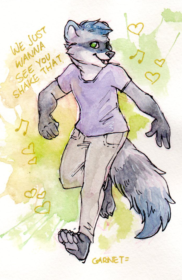 dancing lmfao male mammal music raccoon solo