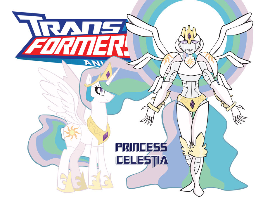 crossover cutie_mark equine female friendship_is_magic horn horse inspectornills machine mechanical my_little_pony pony princess_celestia_(mlp) robot transformers winged_unicorn wings