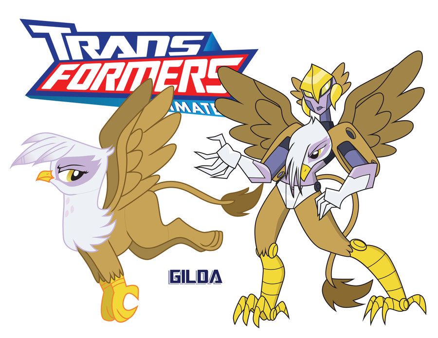 avian crossover equine female feral friendship_is_magic gilda_(mlp) gryphon inspectornills machine mechanical my_little_pony robot transformers