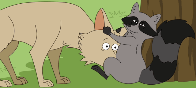 ambiguous_gender animated brickleberry canine duo fellatio feral feral_on_feral mammal oral oral_sex sex toony