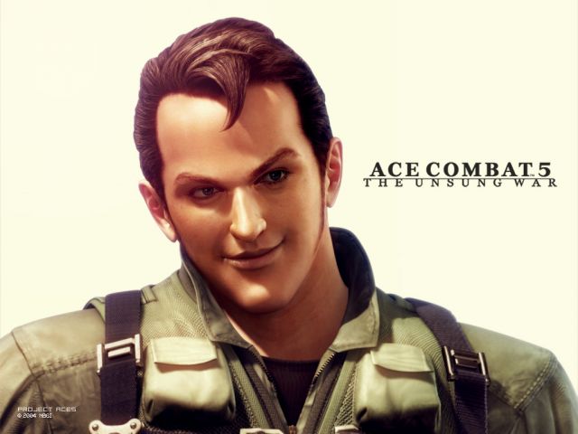1boy ace_combat ace_combat_5 alvin_h_davenport brown_eyes brown_hair copyright_request face grin smile