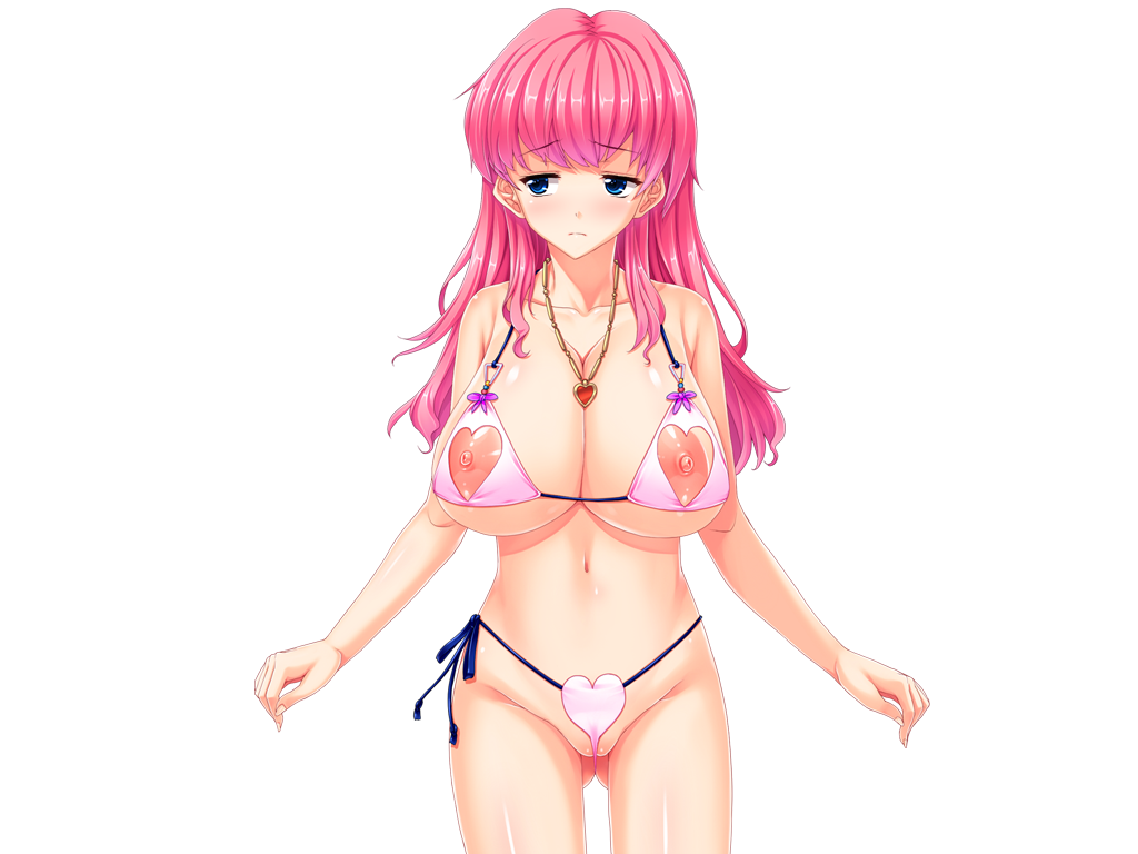 blush breasts erect_sawaru heart_cutout junjou_idol_dosukebe_produce_hoshizora_yuzu_no_tanetsuke_sakunyuu_keikakusho large_breasts nipples pin-point simple_background white_background