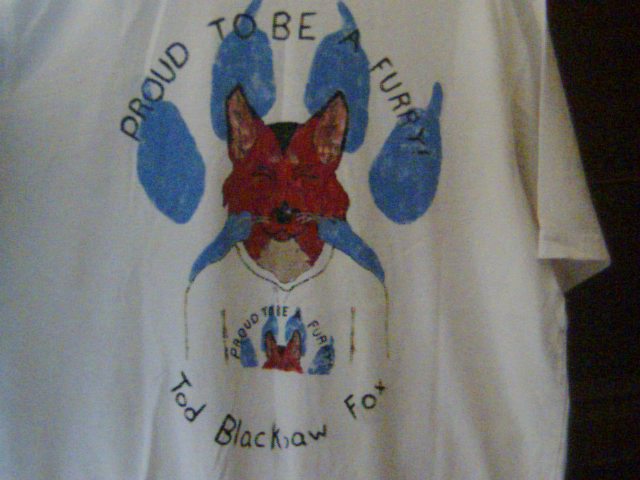 canine clothing folf fox furry_pride hybrid male pawprint shirt tod_blackpaw_fox wolf