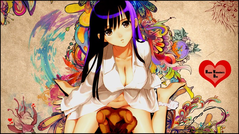 1girl black_hair breasts long_hair solo source_request tanaka_takayuki