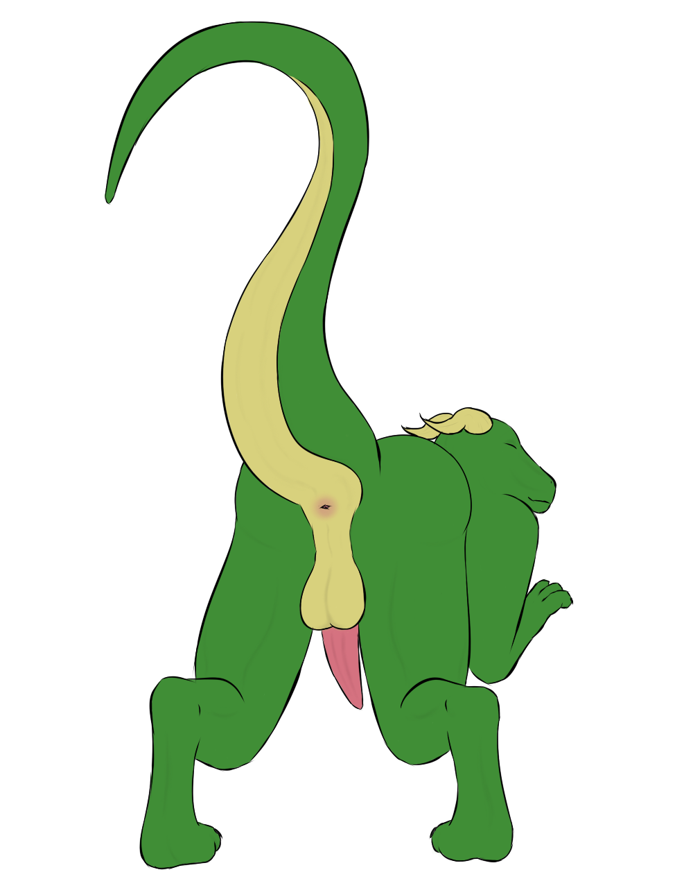 butt dalittlebludragon dragon erection green_dragon hole horn invalid_tag littlebludragon male penis scales