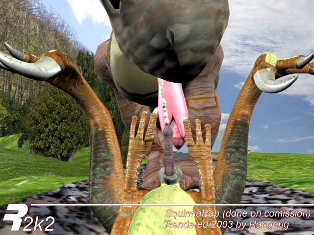 3_toes 3d ambiguous_gender anal anal_fingering balls big_penis cgi claws cum cum_in_moth cum_in_mouth cum_inside cum_swallow cumshot dinosaur dragon duo fingering forest forked_tongue horn macro male open_mouth oral orgasm penis rangarig raptor scalie sex theropod tongue tonguejob tree varby