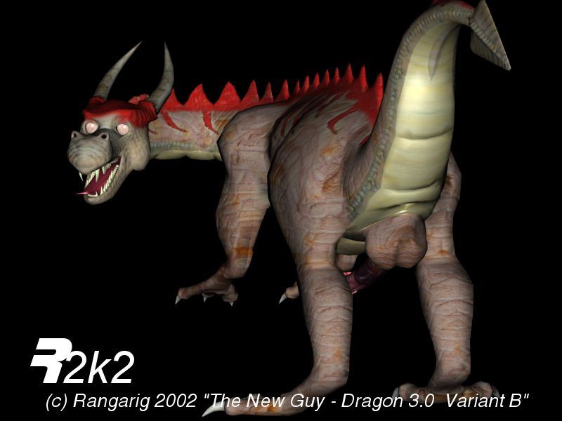 3d anus balls butt cgi display dragon forked_tongue horn long_neck looking_at_viewer male naughty_face open_mouth penis presenting raised_tail rangarig scalie solo teeth tongue tongue_out varby
