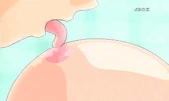 a_forbidden_time animated animated_gif breasts erect_nipples izumi_saki large_breasts licking lowres nipples saliva tongue
