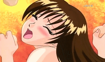 a_forbidden_time animated animated_gif blush brown_hair cum eyes_closed izumi_saki lowres open_mouth penis uncensored
