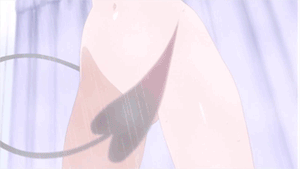 1girl animated animated_gif ass breasts censored convenient_censoring demon_tail lowres medium_breasts momo_velia_deviluke nipples nude pink_hair short_hair shower solo tail to_love-ru to_love-ru_darkness wet