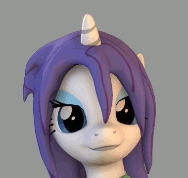 animated blue_eyes cute equine female friendship_is_magic hair horn horse looking_at_viewer mammal my_little_pony mynokiarules pony purple_hair rarity_(mlp) smile solo unicorn