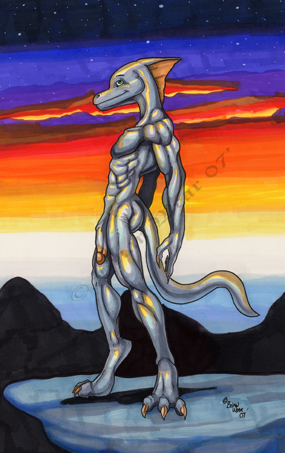 anthro balls biceps circumcised claws dragon fin flaccid flaccid_penis gray_body gray_dragon green_eyes grey_body grey_skin hornless humanoid_penis male muscles nude pecs penis pinup pose presenting reptile scales scalie smile solo standing toe_claws toned wolfgangcake