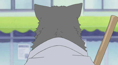 animal animated animated_gif canine happy looking_at_viewer male mammal no_humans shirokuma_cafe solo wolf wolf_(shirokuma_cafe)