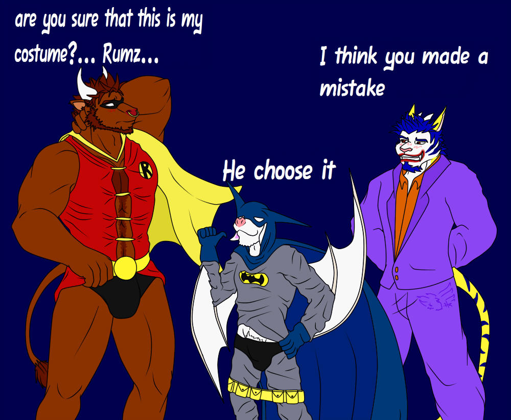 avian bat batman batman_(series) bird bovine cattle cosplay costume group hunterramirez male mammal robin robin_(batman)
