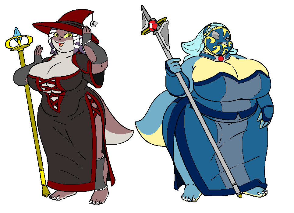 breasts chubby cleavage female hat lizard magic_user polearm reptile scalie staff vdisco wide_hips witch witch_hat