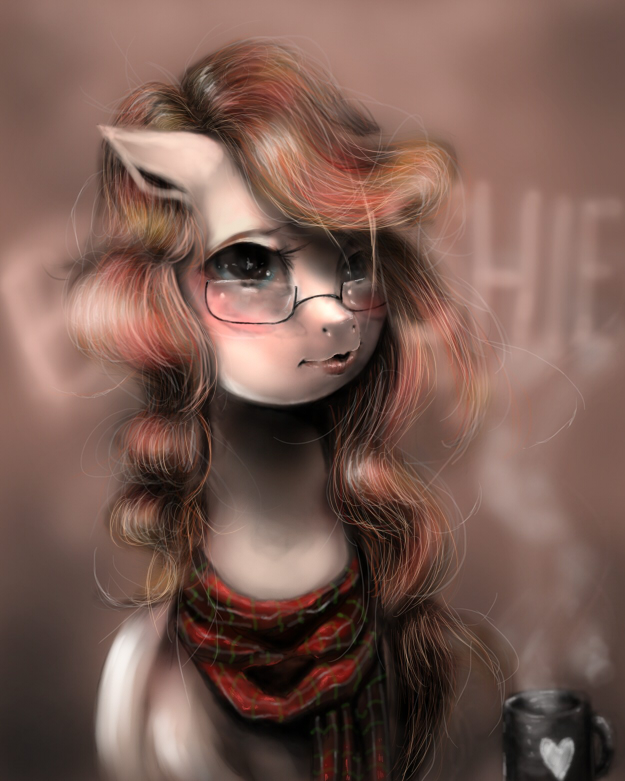 english_text equine eyewear female feral friendship_is_magic glasses horse jcharlesmachiavelli makeup mammal my_little_pony original_character pegasus pony scarf solo steam text wings