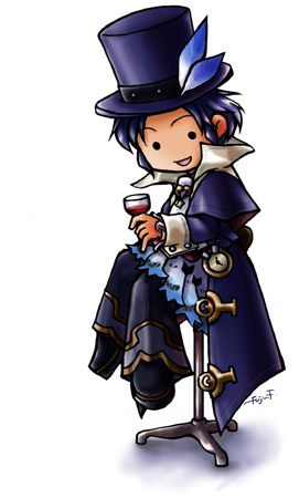 alcohol chibi frederic_chopin fuju hat lowres male_focus sitting solo top_hat trusty_bell wine