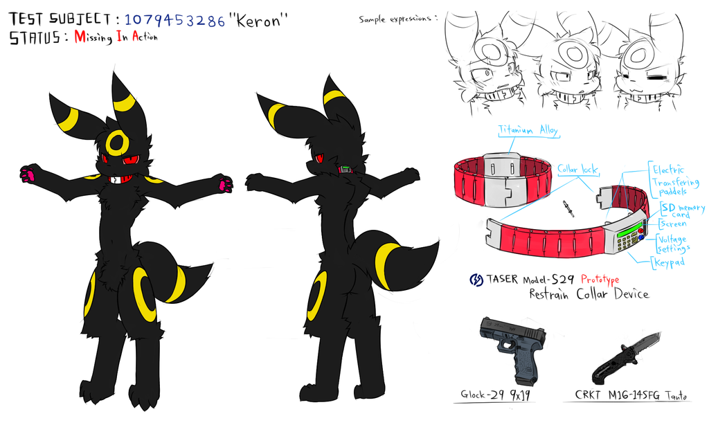 eeveelution gun keron keron-kkl knife male nintendo pistol pok&#233;mon pok&eacute;mon pvt._keron ranged_weapon umbreon video_games weapon