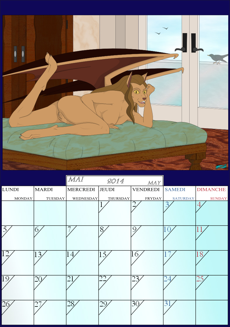 breasts calendar fab3716 female gargoyles maggie may nude pussy solo