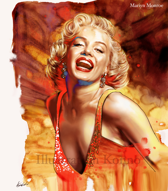 breasts looking_at_viewer marilyn_monroe open_mouth real_life smile solo tango