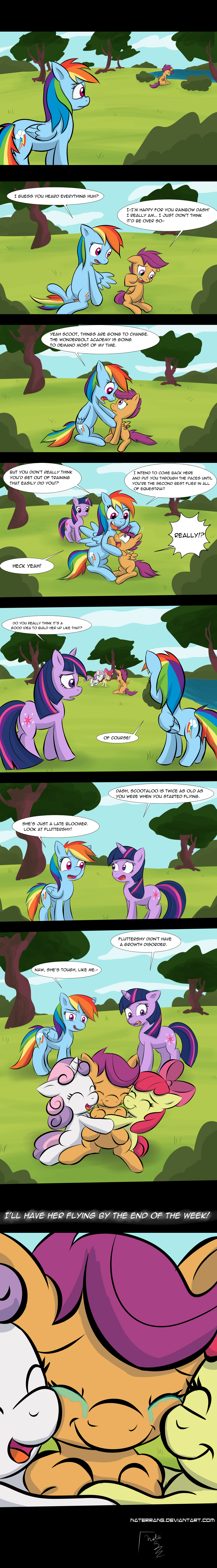 bow cloud clouds comic crying cub cutie_mark cutie_mark_crusaders_(mlp) dialog english_text equine female feral friendship_is_magic frown fur green_eyes group hair horn horse hug long_hair mammal multi-colored_hair my_little_pony naterrang open_mouth orange_fur outside pegasus pond pony purple_eyes purple_hair rainbow_dash_(mlp) rainbow_hair red_hair scootaloo_(mlp) sky smile sweetie_belle_(mlp) tears text tongue twilight_sparkle_(mlp) two_tone_hair unicorn water white_fur wings young