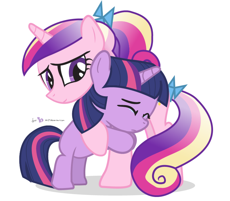 cutie_mark dm29 equine female friendship_is_magic fur hair horn horse mammal multi-colored_hair my_little_pony pink_fur pony princess_cadance_(mlp) purple_eyes purple_fur twilight_sparkle_(mlp) two_tone_hair unicorn winged_unicorn wings young