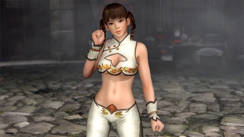 3d breasts cleavage dead_or_alive dead_or_alive_5 lei_fang ninja_gaiden official_art