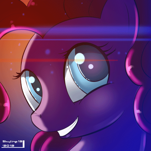 animated blue_eyes equine female feral friendship_is_magic hair horse looking_at_viewer mammal my_little_pony pink_hair pinkie_pie_(mlp) pony skyline19 smile solo
