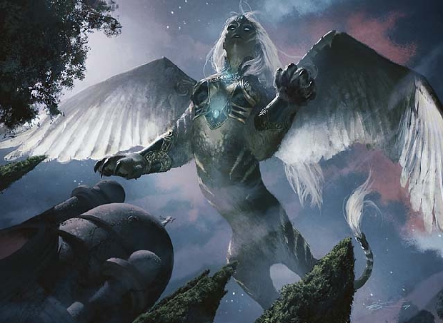 claws female magic_the_gathering michael_kormarck solo sphinx wings