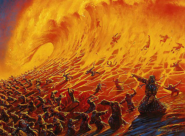 donato_giancola fire lava magic_the_gathering tidal_wave
