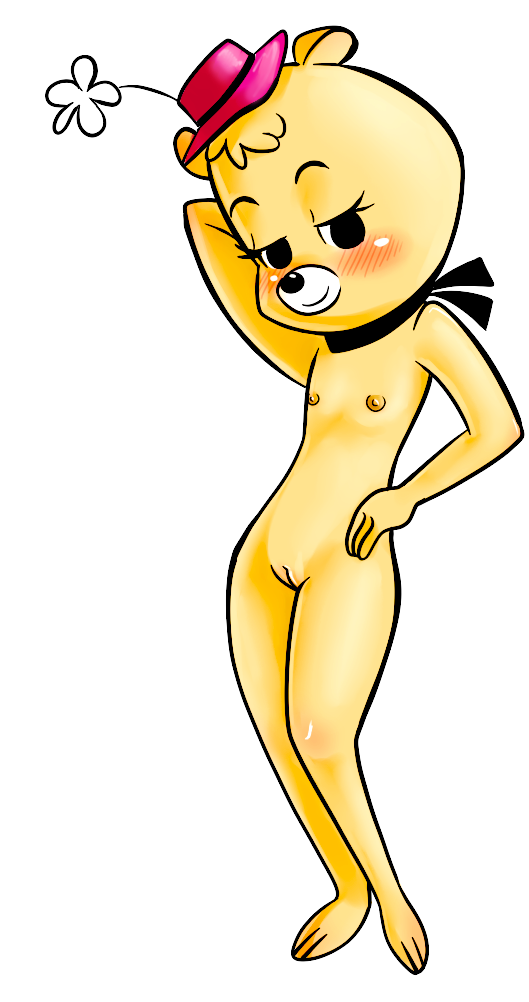 bear blush female flat_chested floral_rugg gaturo hat mammal pussy solo the_hillbilly_bears yellow_nipples