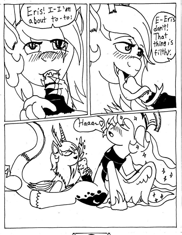 blush cardstock comic crossgender cum cumshot discord_(mlp) draconequus equine erection eris_(mlp) fellatio female forked_tongue friendship_is_magic gender_bend hair horn horse horsecock long_tongue male mammal my_little_pony oral oral_sex orgasm penis pony prince_artemis_(mlp)erection princess_luna_(mlp) sex smile straight the1king tongue winged_unicorn wings