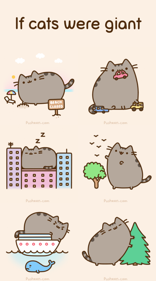 ambiguous_gender animated beach birds boat car cat city cub cute edit english_text feline giant happy humor macro mammal pusheen pusheen_corp sad seaside simple_background sleeping text tree water whale young