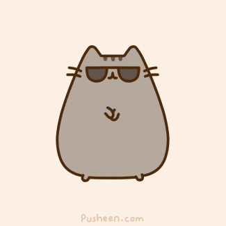 animated cat cute dancing eyewear feline fur gangnam_style grey_fur humor mammal pusheen pusheen_corp simple_background solo sunglasses waving