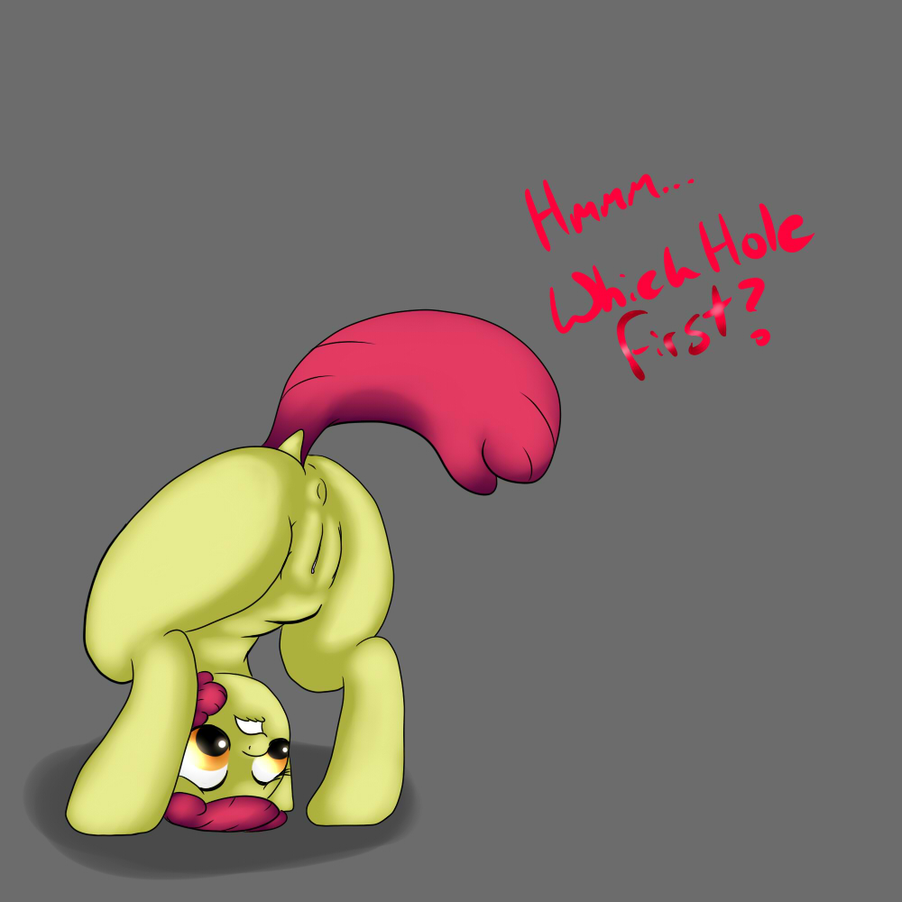 anus apple_bloom_(mlp) cub equine female friendship_is_magic horse mammal my_little_pony pony pussy simple_background solo young