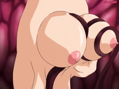 1girl animated animated_gif areolae breast_grab breasts grabbing in'youchuu in'youchuu_shoku in'youchuu in'youchuu_shoku large_breasts lowres nipples tentacle