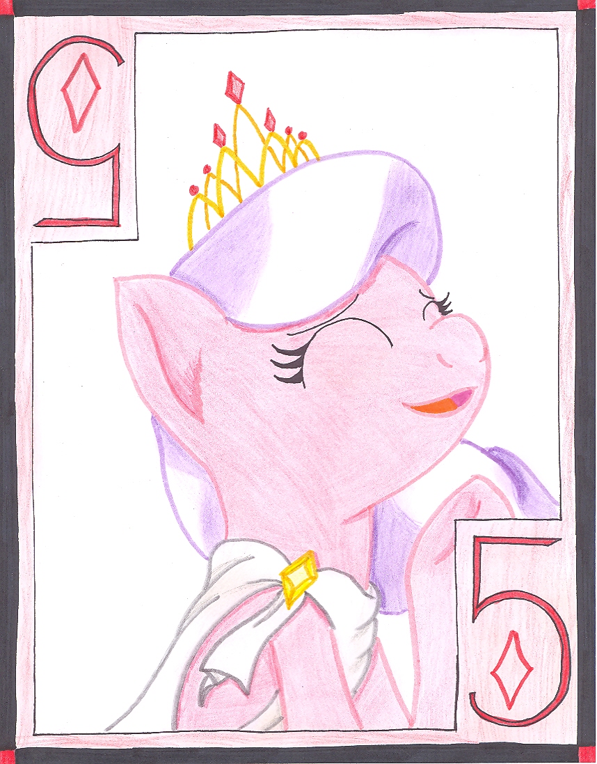 cardstock diamond diamond_tiara_(mlp) equine five friendship_is_magic hair horse mammal my_little_pony playing_card pony smile the1king