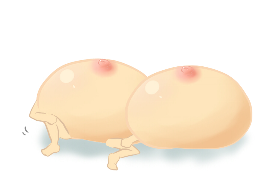 disembodied_breast goma_(gomasamune) nipples no_humans oppai_ball original simple_background white_background